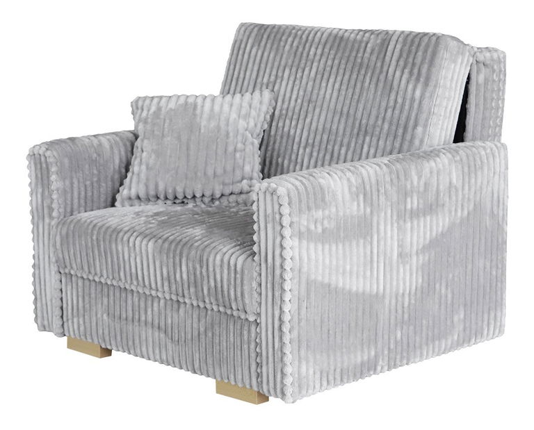 Rozkládací křeslo Carivia Piano I (světle šedá) (s úl. prostorem)