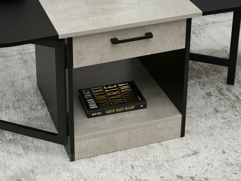 Konferenční stolek Espana (beton + černá)