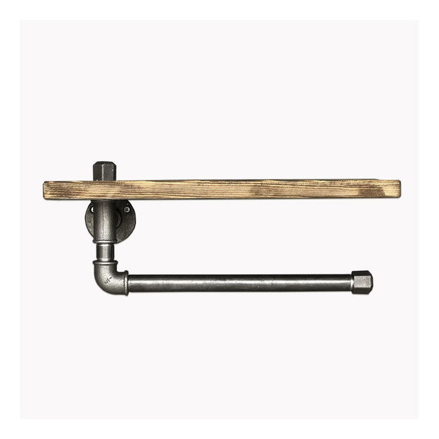 Nástěnný věšák Nenanu 18 (ořech + černá)