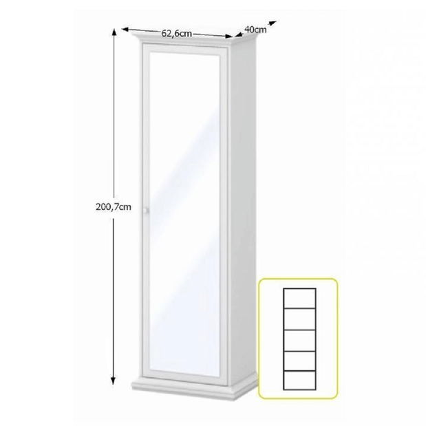 Policová skříň Phung 75356