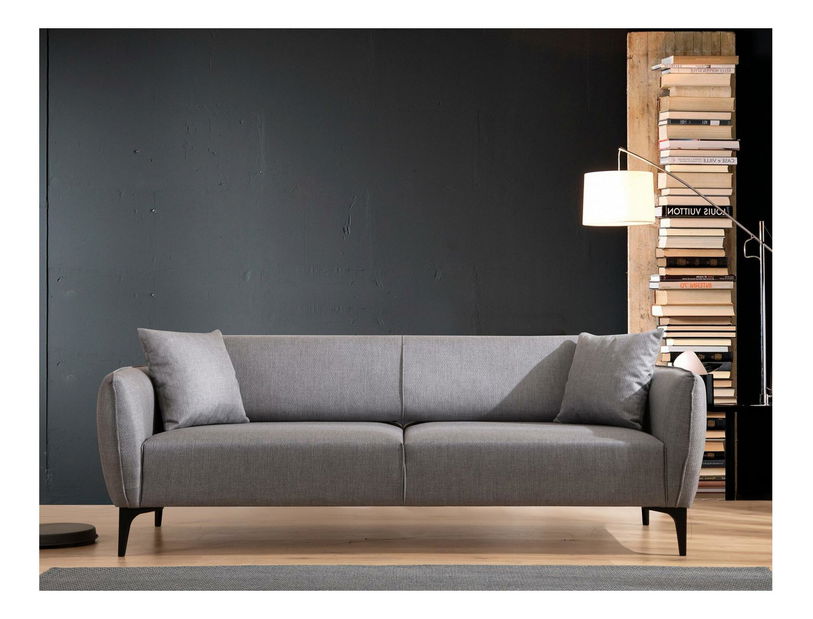 Pohovka trojsedačka Belasemma (šedá + černá)