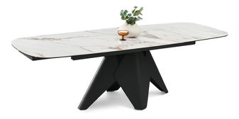 Jídelní stůl Noruega (mramor + černá)