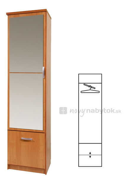 Šatní skříň Balintore 50/B (se zrcadlem)