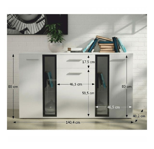 Vitrína Selena bílá