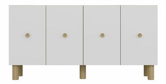 Komoda Moncici K (dub safírový + bílá)