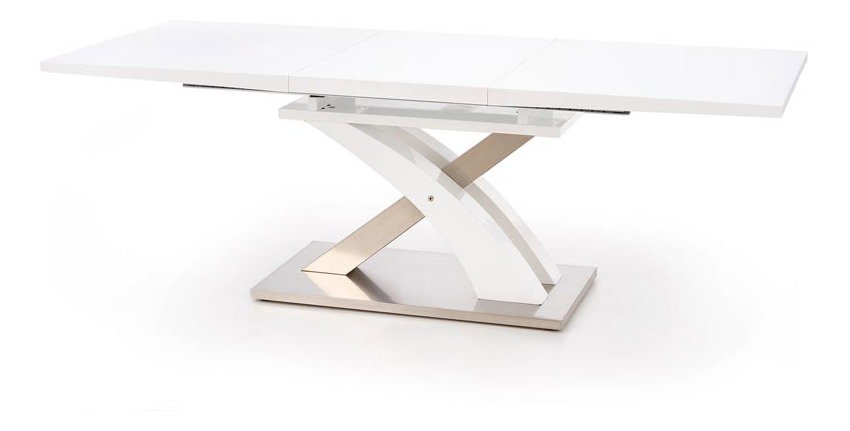 Jídelní stůl Sandor 1 (bílý lesklý) (pro 6 až 8 osob)