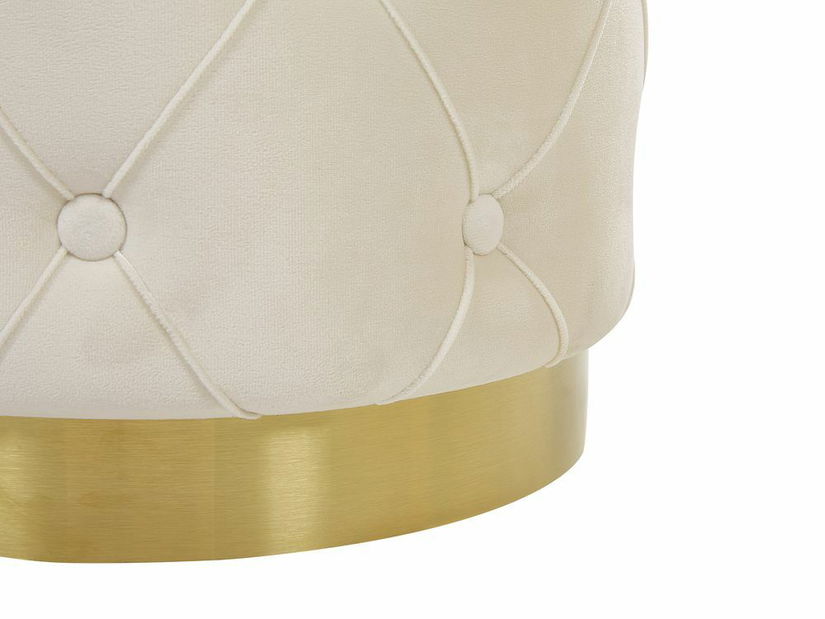 Set 2 ks. taburetek POLE (látka) (bílá) (s úl. prostorem)