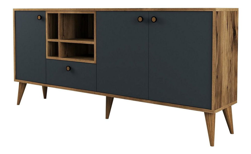 Skříňka Nana (antracit + ořech)