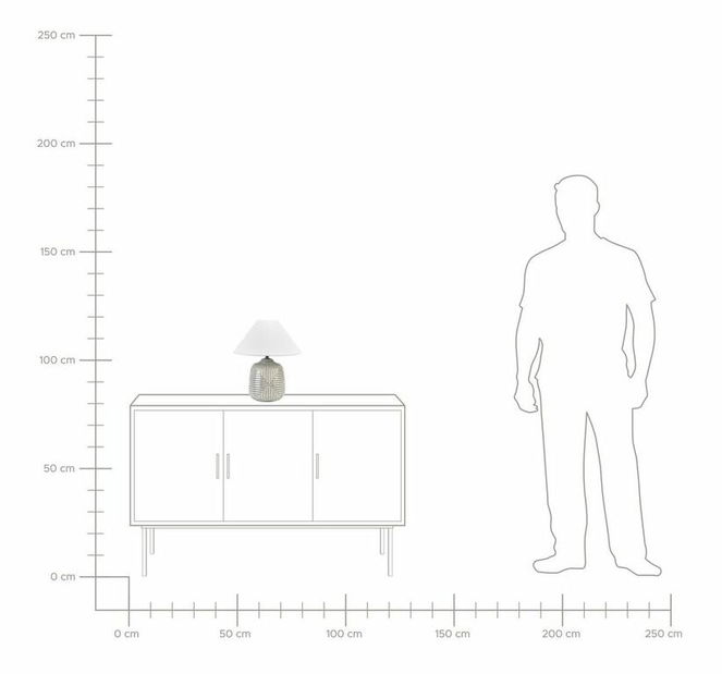 Stolní lampa Carmen (šedá)