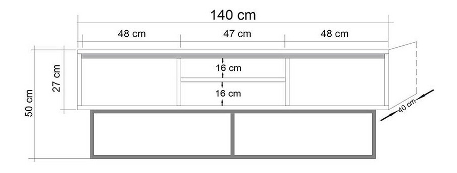 TV stolek/skříňka Maddame 2 140