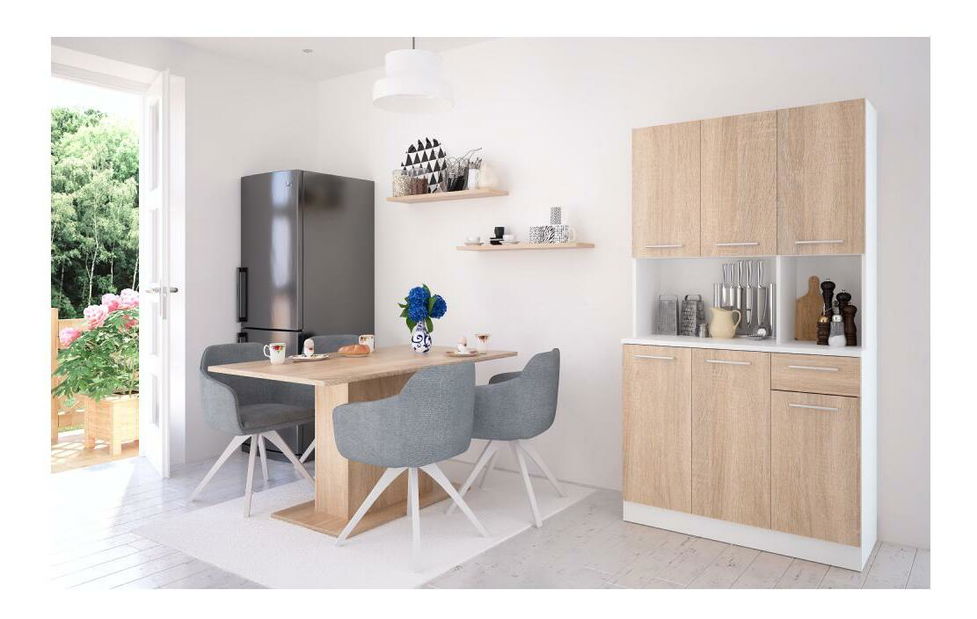 Kuchyňský kout Palermo NEW (bílá + dub sonoma)