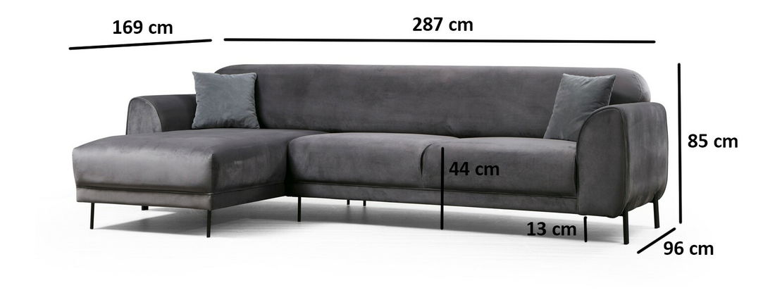 Rohová sedačka Imagetta (L) (Antracit)