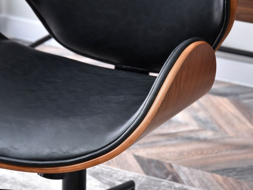 Křeslo Bloom (ořech černý + chromová)