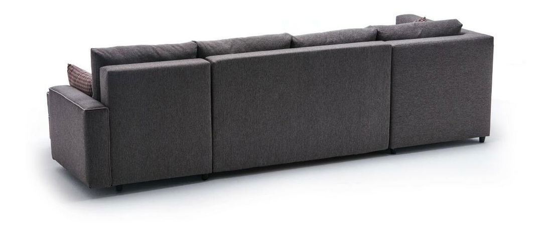 Rohová sedačka ve tvaru U Emilie (s úl. prostorem) (hnědá)