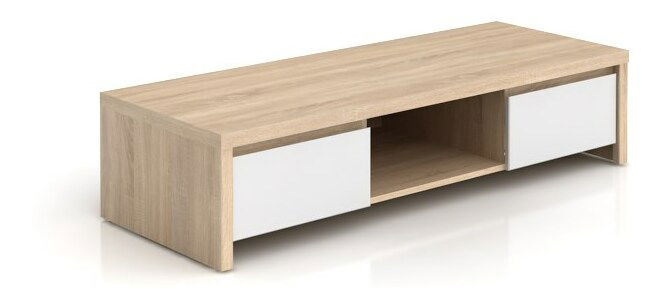 TV stolek BRW Kaspian RTV2S (dub sonoma + lesk bílý)