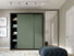 Šatní skříň s posuvnými dveřmi Framoretta 1 (kouřová zelená)