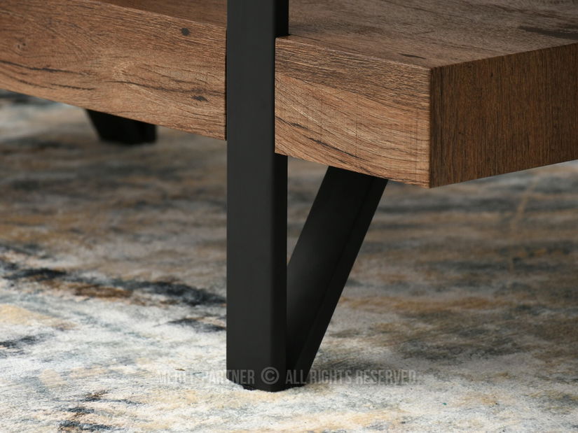 Konferenční stolek Bohac (černý mramor + černá)