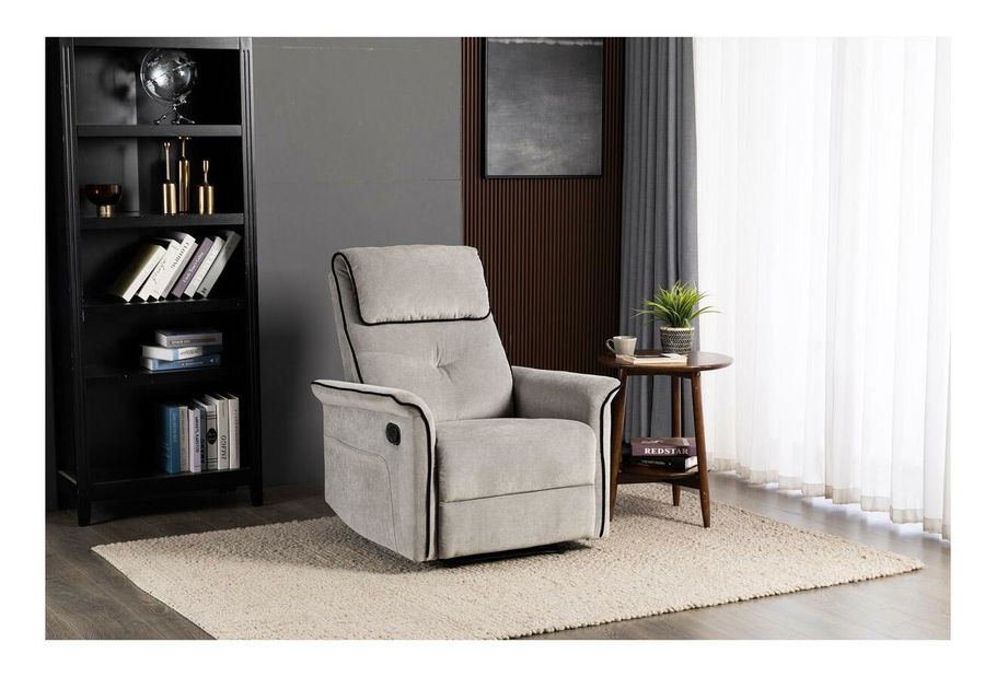 Polohovací křeslo Trato (lanýžová)