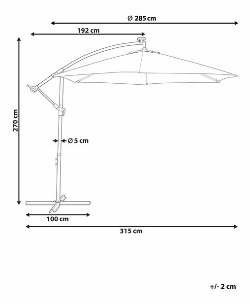 Zahradní slunečník CAVARO (béžová)