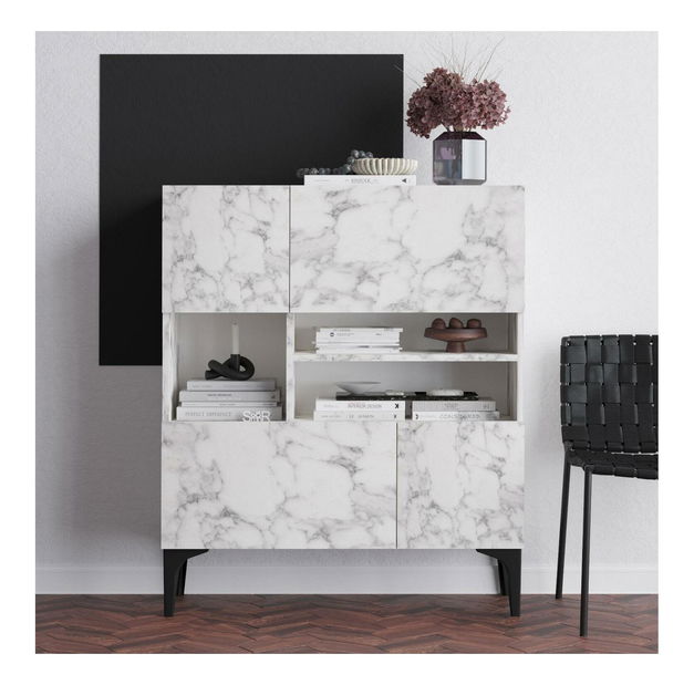 Skříňka Kirsten (mramor carrara) *výprodej