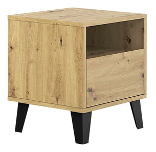 Noční stolek Brisas (dub artisan + černá) *výprodej