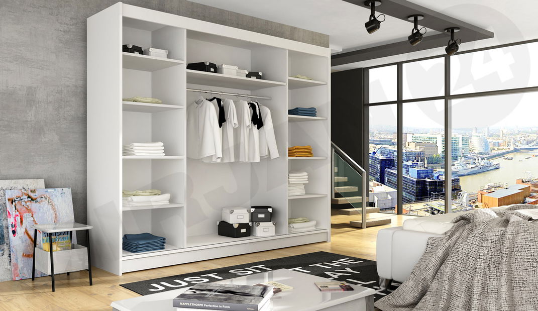 Šatní skříň Dasto VI (bílá) *výprodej