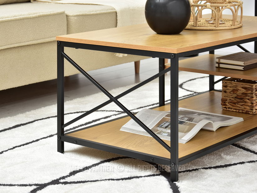 Konferenční stolek Jukky Stol (dub + černá)