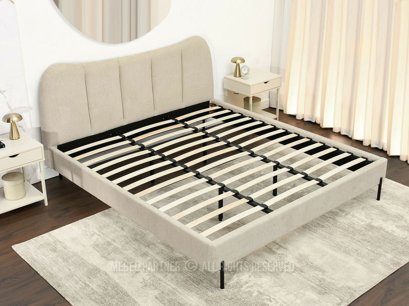 Manželská postel 180 cm Golpe 180 (béžová + černá)