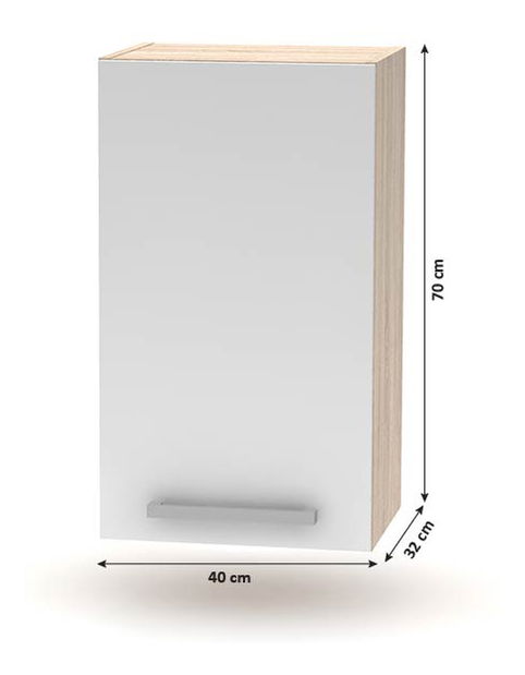Kuchyň Noliana 240 cm (dub sonoma + bílá)