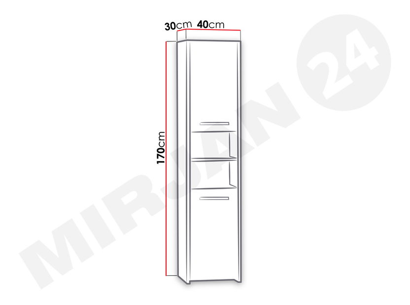 Koupelnová skříňka Nemezas N40 (bílá)