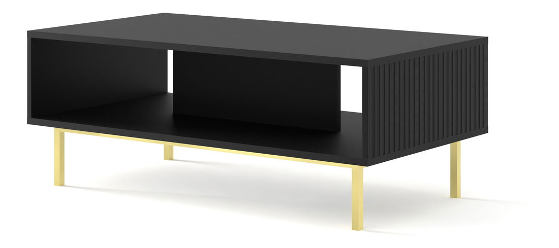 Konferenční stolek Rowanna (černá + zlatá)