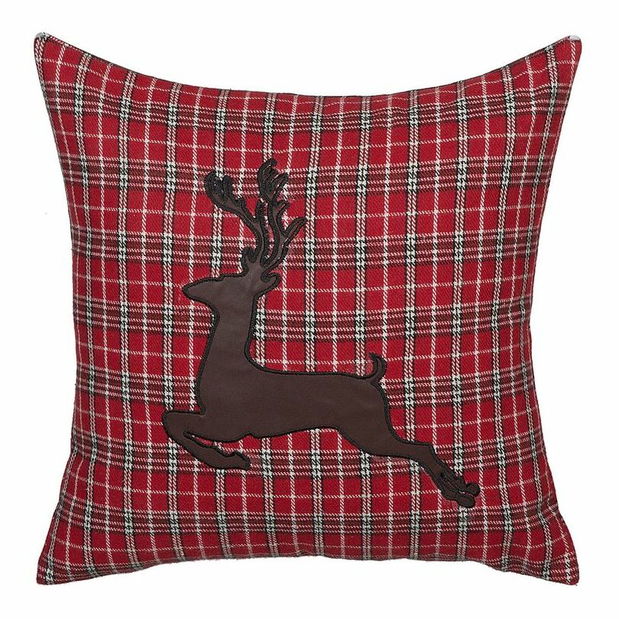 Sada 2 ozdobných polštářů 45 x 45 cm Cometa (červená)