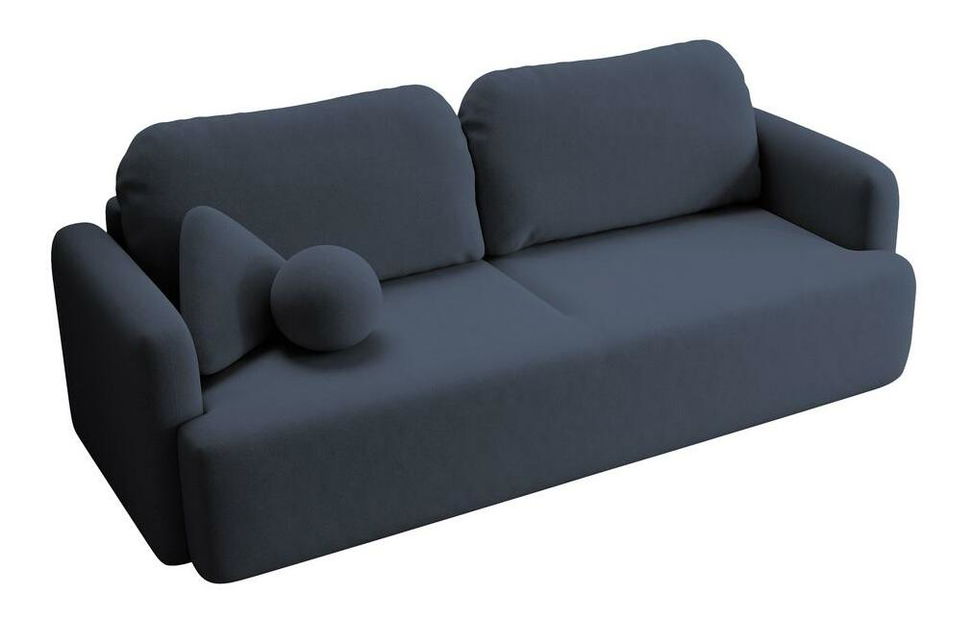 Pohovka trojsedačka Linaki (modrá + černá)