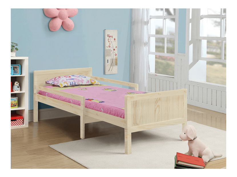 Jednolůžková postel 90 cm Elunna (přírodní) (s roštem)