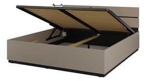 Manželská postel 180 cm Crossroad S52 (congo + černá) (s plynovým zvedákem)