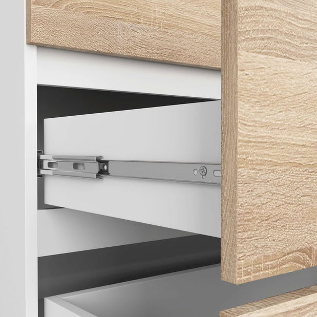 Komoda Koa III (bílá + dub sonoma)