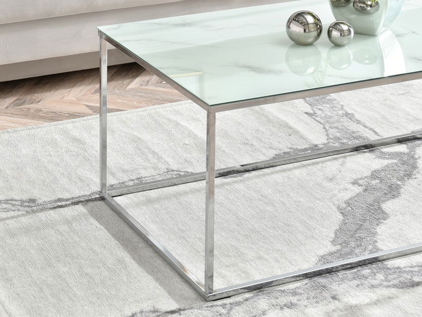 Konferenční stolek Bella Xl (bílá + chromová)