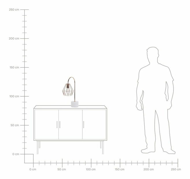 Stolní lampa Mondi (měděná)