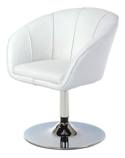 Barová židle HL-107 WT (Bílá + Chromová) *výprodej
