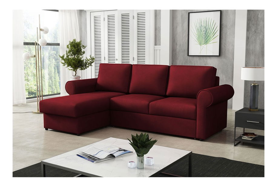 Rohová sedací souprava Majadahonda (bordó)