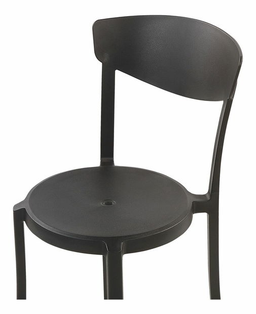 Set 4 ks. jídelních židlí Valerie (černá)