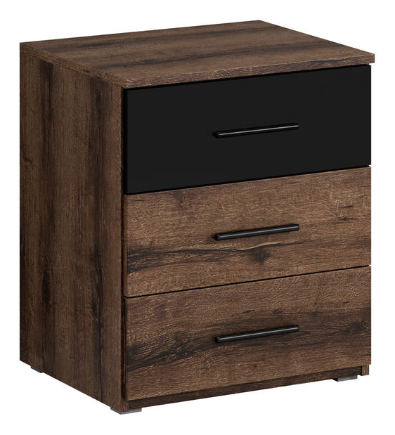 Noční stolek Benson Typ 22 (dub monastery + černá) *výprodej