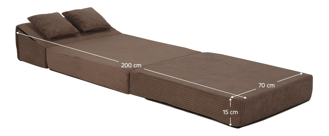 Rozkládací křeslo Plantearan (světlohnědá)