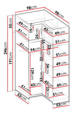 Šatní skříň Milica (bílá)