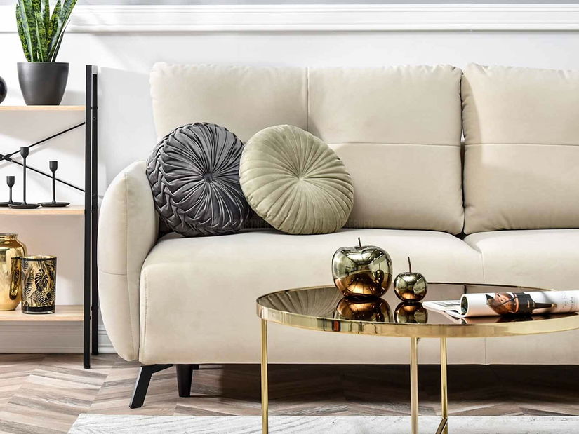 Pohovka dvousedačka Lasciare (béžová + černá)