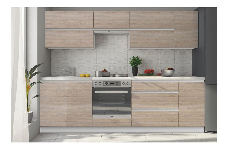 Horní kuchyňská skříňka Lilouse G 60 U (bílá + dub sonoma) *výprodej