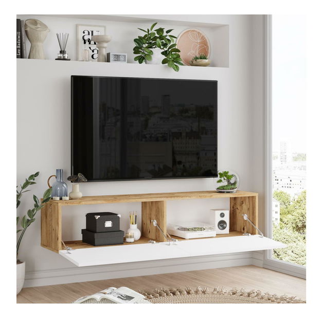  TV stolek/skříňka France 10 (borovice atlantická + bílá)