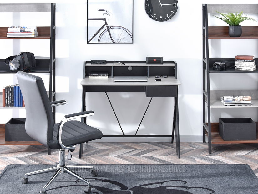 PC stolek Aspart (beton + černá)