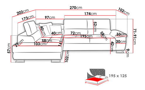 Rohová sedací souprava Alan (šedá)