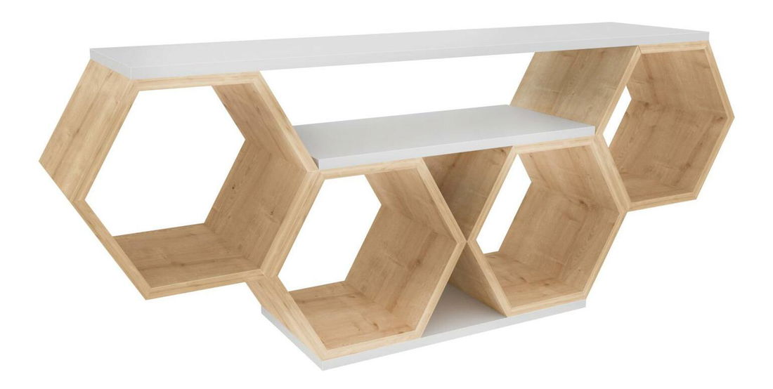 TV stolek/skříňka Balter (bílá + dub sonoma)